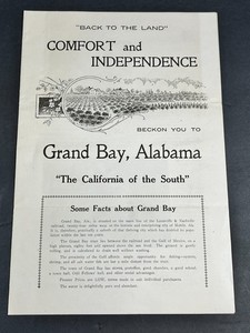 Antique Old 1900s Grand Bay AL Alabama Advertising Farms Farmlands Homes 1909