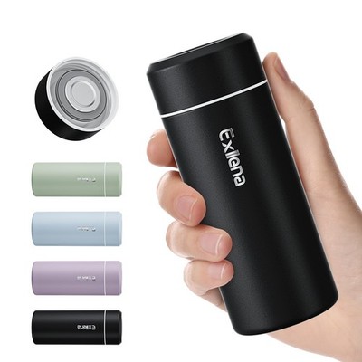 Exllena 【Upgrade】 Kleine Trinkflasche für Handtasche - 250ml Mini 250 ml, Schwarz 