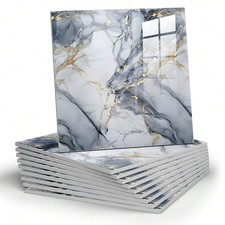 Chejiaye 22pc Marble Peel & Stick Backsplash Wall Panels Waterproof Self-Adhe