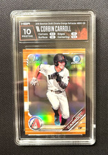 Corbin Carroll 1st Orange /25 Refractor HGA 10 2019 Bowman Draft Chrome