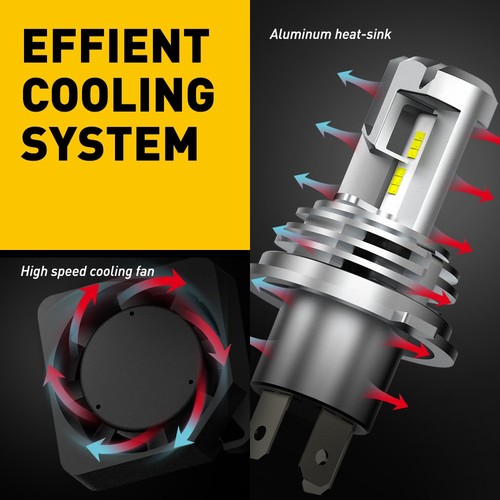 2X Hi-Lo H4 HB2 9003 LED Headlight Bulb 120W 24000LM 6500K White HID Replace Kit - Picture 6 of 8