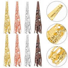 120Pcs Assorted Color Metal Bead Caps Durable for Bracelets Necklace Crafts