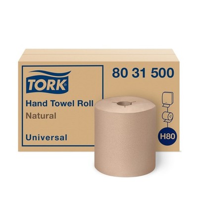 Tork Hand Towel Roll, Natural, Universal, H80, 100% Recycled, 1-Ply, 6 Rolls ...