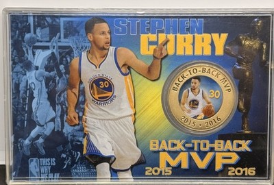 Stephen Curry 2015 Back To Back MVP Gold Coin 39mm Bronze Rare Grail eBay 1/1