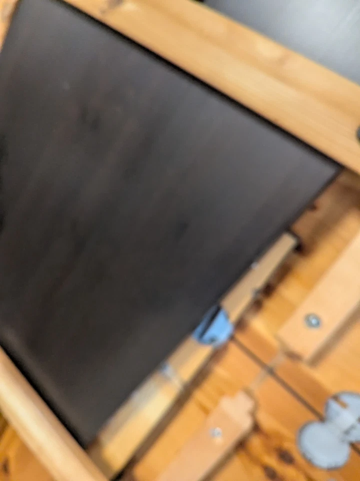 Ikea Black Extendable Dining Table + (6) Taupe Dining Chairs - Image 4 of 4