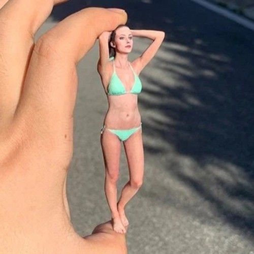 Figura in miniatura scena oggetti di scena 1/18 verde bikini bellezza ragazza diorama scultura resina - Foto 1 di 20