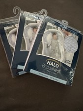 Lot Of 3 - Halo Bassinest Fitted Sheet 100 Cotton Baby Sheets Crib Nursery Gray