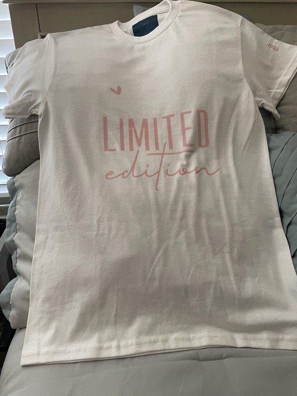 1955 Women’s White Cotton Crew Neck Short Sleeve Limited Graphic T-Shirt - Small