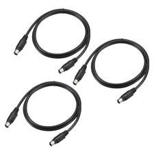 3Pcs PS/2 Mouse and Keyboard 6 Pin Cable, 3.28 Feet Male to Male for PC, Black