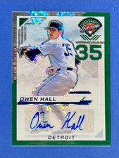 OWEN HALL 2025 Panini Prospect Edition GREEN PULSAR AUTOGRAPH #90  /25