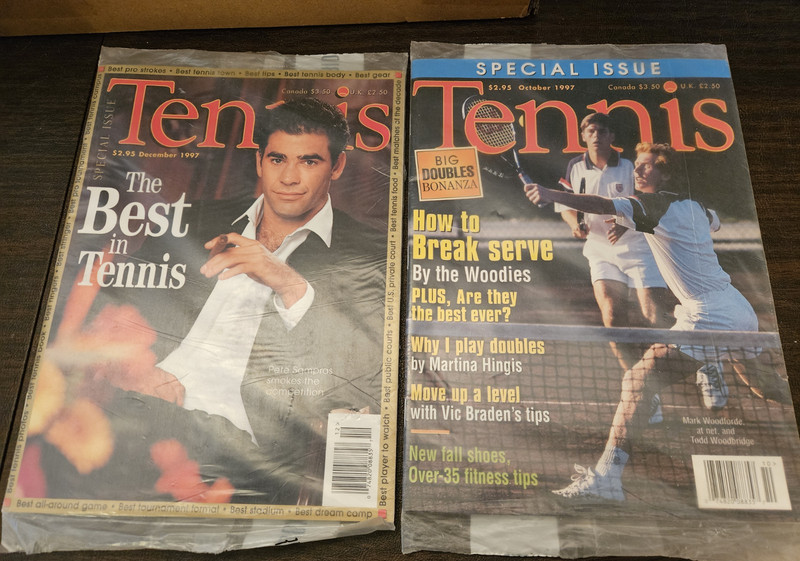 Tennis Magazine October & December 1997 Both Sealed Woodforde Woodbridge Sampras