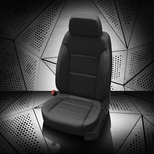 Chevy Silverado 1500 Crewcab 2024-2026 Katzkin Black Leather Seat Covers Chevy Silverado 1500 Crewcab 2024-2026 Katzkin Black Leather Seat Covers