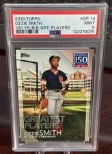 2019 TOPPS 150 YEARS OF BASEBALL GREATEST PLAYERS #GP-14 OZZIE SMITH POP 1 PSA 9