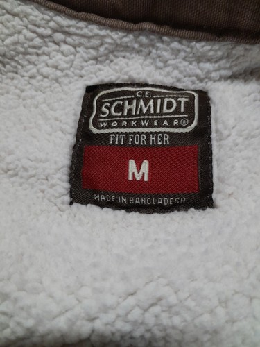 C.E. SCHMIDT WORKWEAR FIT FOR HER SIZE M SHERPA LINED CANVAS VEST RANCH FARM - Picture 9 of 12