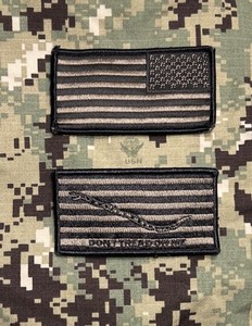 US Navy Flags (2) US & Don’t Tread On Me w/ Hook Working Uniform USN
