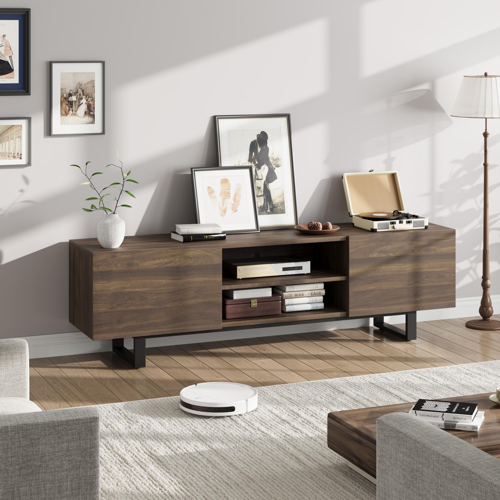 ✨Modern TV Stand for TVs Up to 80 inch Entertainment Center Media Console Table