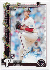 2025 Topps Holiday #H111 Mick Abel RC - Philadelphia Phillies