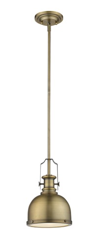 Z-Lite 725MP Bronze / Heritage Brass Melange Single Light 8"W Mini Pendant - Picture 9 of 12