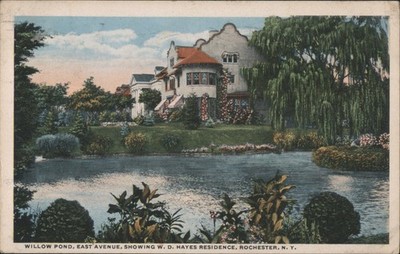 Rochester, NY New York Willow Pond, East Avenue, W. D. Hayes Residence 1915 N.Y.