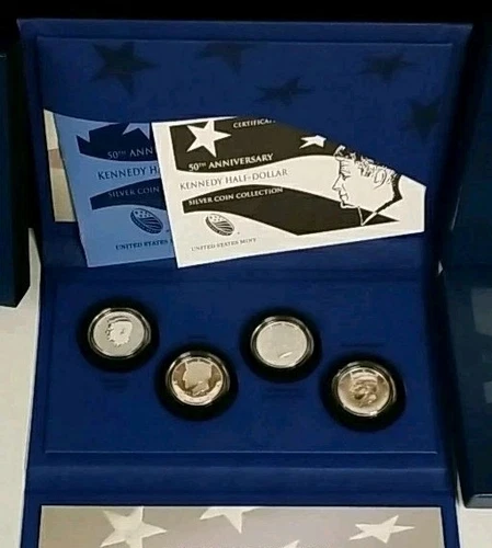 2014 Kennedy Silver Coin Collection Half Dollar 50th Anniversary 4-Coin Set OGP