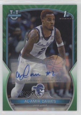 2022 Bowman U Chrome Prospect Green Refractor 52/99 Al-Amir Dawes #63 Auto 5i2