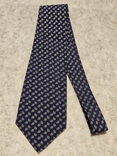 Lauren Ralph Lauren 100 Silk Tie Hand Finished Made USA RN 41381 Blue Paisley