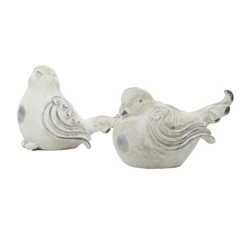 Polystone Bird Decorative Garden Sculpture Indoor Outdoor Garden Statues, set...