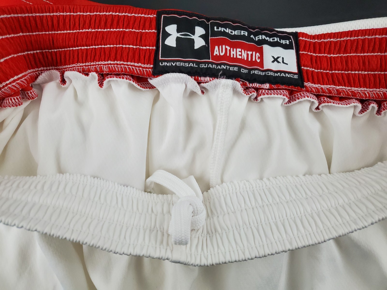 Under Armour Basketball Shorts Womens XL White Red Athletic UKS522 Game UA New thumbnail 5