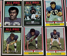1974 Topps 19 Card Team Lot Minnesota VIKINGS EX/NM FOREMAN YARY PAGE ELLER TARK