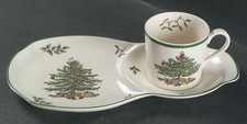 Spode Christmas Tree Tea  Toast Snack Plate  Mug Set 2222940