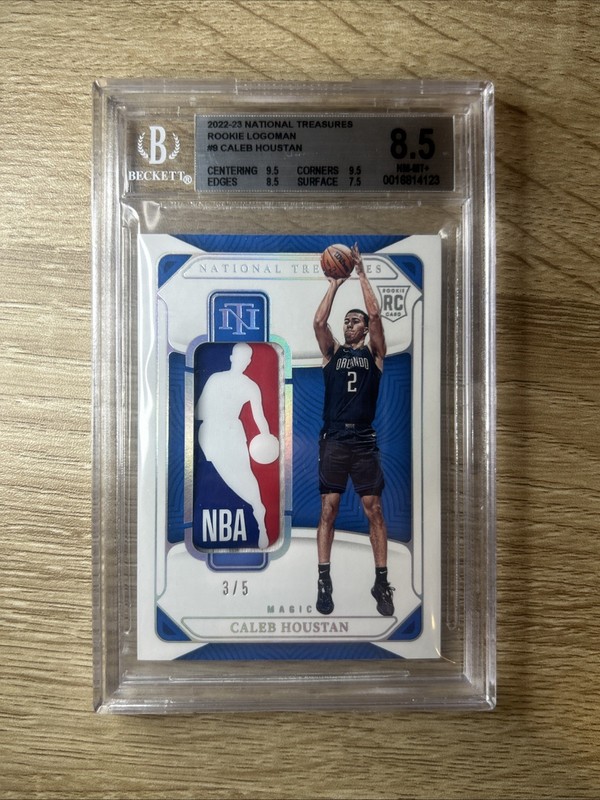2022 Panini National Treasures Caleb Houstan Rookie Logoman /5 BGS 8.5