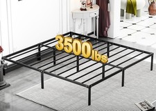 King Bed Frame Heavy Duty 14 Inch Sturdy Metal Platform with Strong Bearing