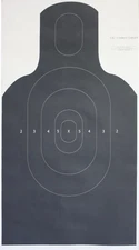 EIC Combat Target, 20" x 36", E Silhouette with TPC Scoring, 20 pack
