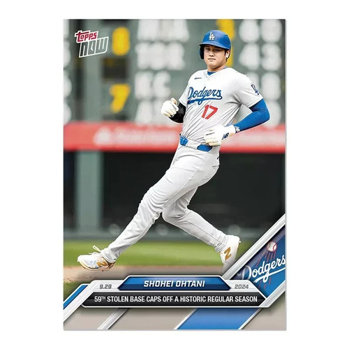 Shohei Ohtani - 59th Stolen Base MLB Record - 2024 TOPPS NOW Card #779 LA Dodger