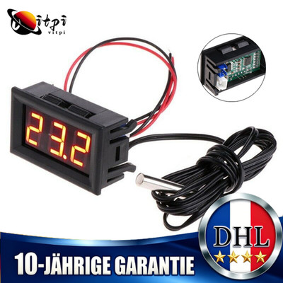 12V Digital Thermometer Für Kühlschrank Aquarium LED Temperature Meter Detector