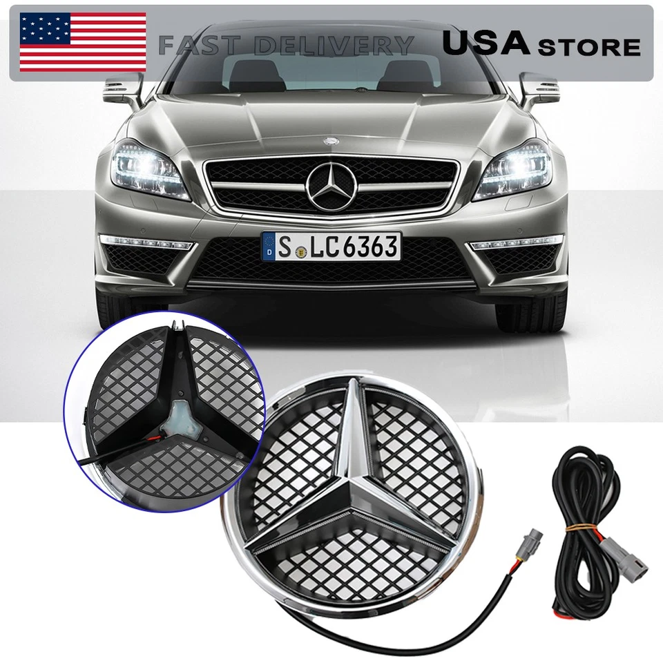 Front Grille LED Star.Badge Fit For Mercedes Benz W245 B160 B180 B200 2006-2013 Foto 3 de 4