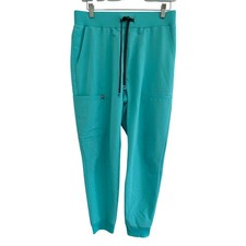 NWT Fabletics Womens Medium Short High Rise On Call Scrub Joggers Blue READ
