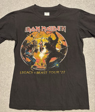 Iron Maiden T-Shirt Men’s Medium Black Legacy of the Beast Tour ‘22 Rock Metal