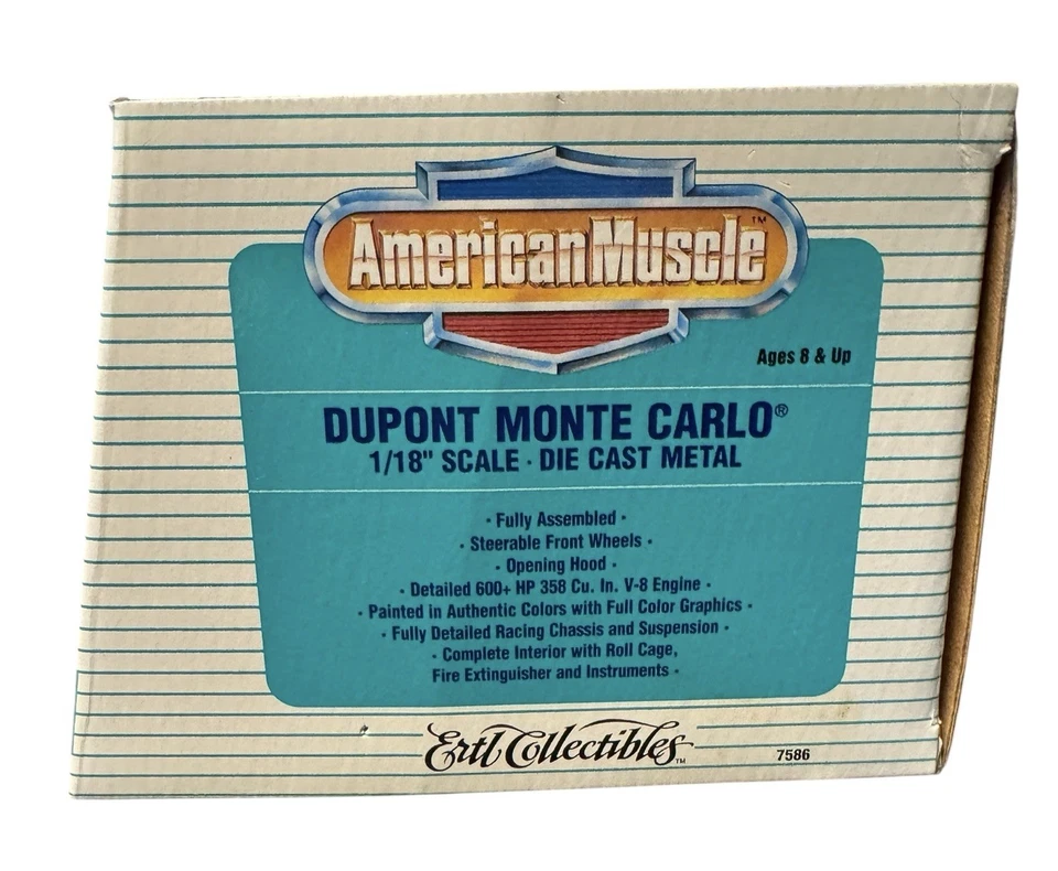 Ertl Collectibles American Muscle 1/18 Dupont Monte Carlo. #24 Jeff Gordon. New! - Image 3 of 4