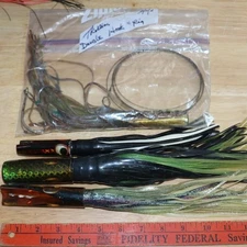 Lot of 4 Headlock Lures Un-rigged Adjustable 13" Trolling Fishing Tuna Marlin