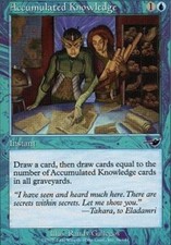 [1x] Accumulated Knowledge - Foil Slight Play, SIGNED by artist Nemesis MTG Magi
