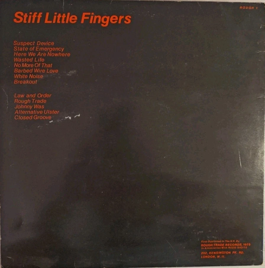 Stiff Little Fingers Inflammable Material Vinyl Record VG/VG ROUGH1 1979 RD Foto 2 de 2