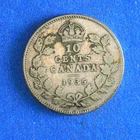 1935 Canada 10 cent coin - Canadian dime 80% silver -George V