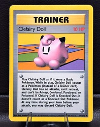 Clefairy Doll 70/102 Base Set Shadowless Rare Trainer