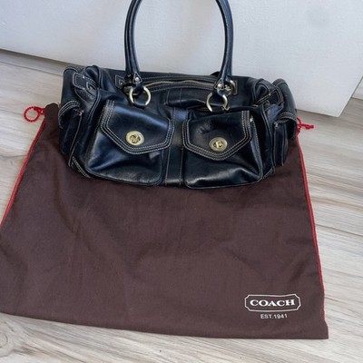 バッグ vintage coach old accessory porch 2way Vintage Coach 1808 Legacy Gallery Black Calf Leather Turnlock