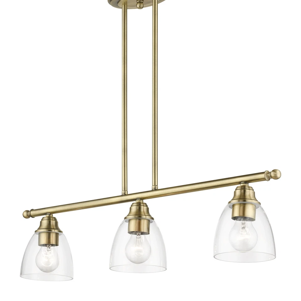 Livex Lighting 46337 Montgomery 3 Light 5"W Commercial Linear - Brass - Image 4 of 4