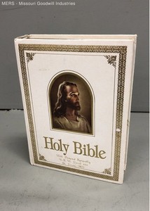 Vintage Royal Publishers Holy Bible KJV Words of Christ in Red UAW Sympathy 1971