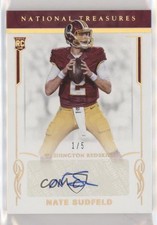 2016 National Treasures Rookie Signatures Holo Gold 1/5 Nate Sudfeld Auto 5w7