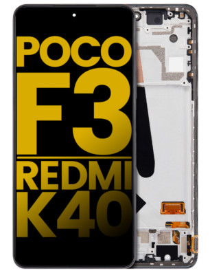 Original OLED Display Assembly With Frame Xiaomi Poco F3/Redmi K40 (Night Black)