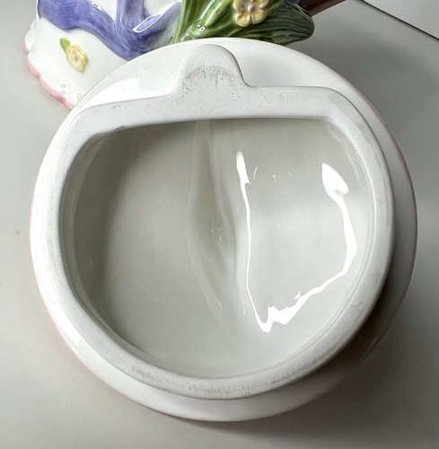 Bella Casa by Ganz Spring 3D Rosebud Teapot Porcelain Pastel Pink Blue Green - Picture 6 of 7